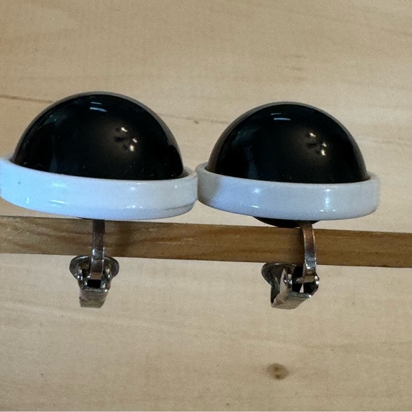 Vintage Retro Earrings Geometric Clip On Earrings 1980s Glow Acrylic - Picture 2 of 7